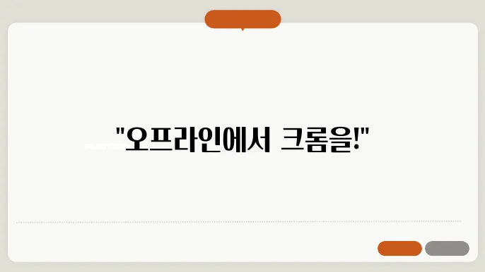 구글 크롬 오프라인 설치