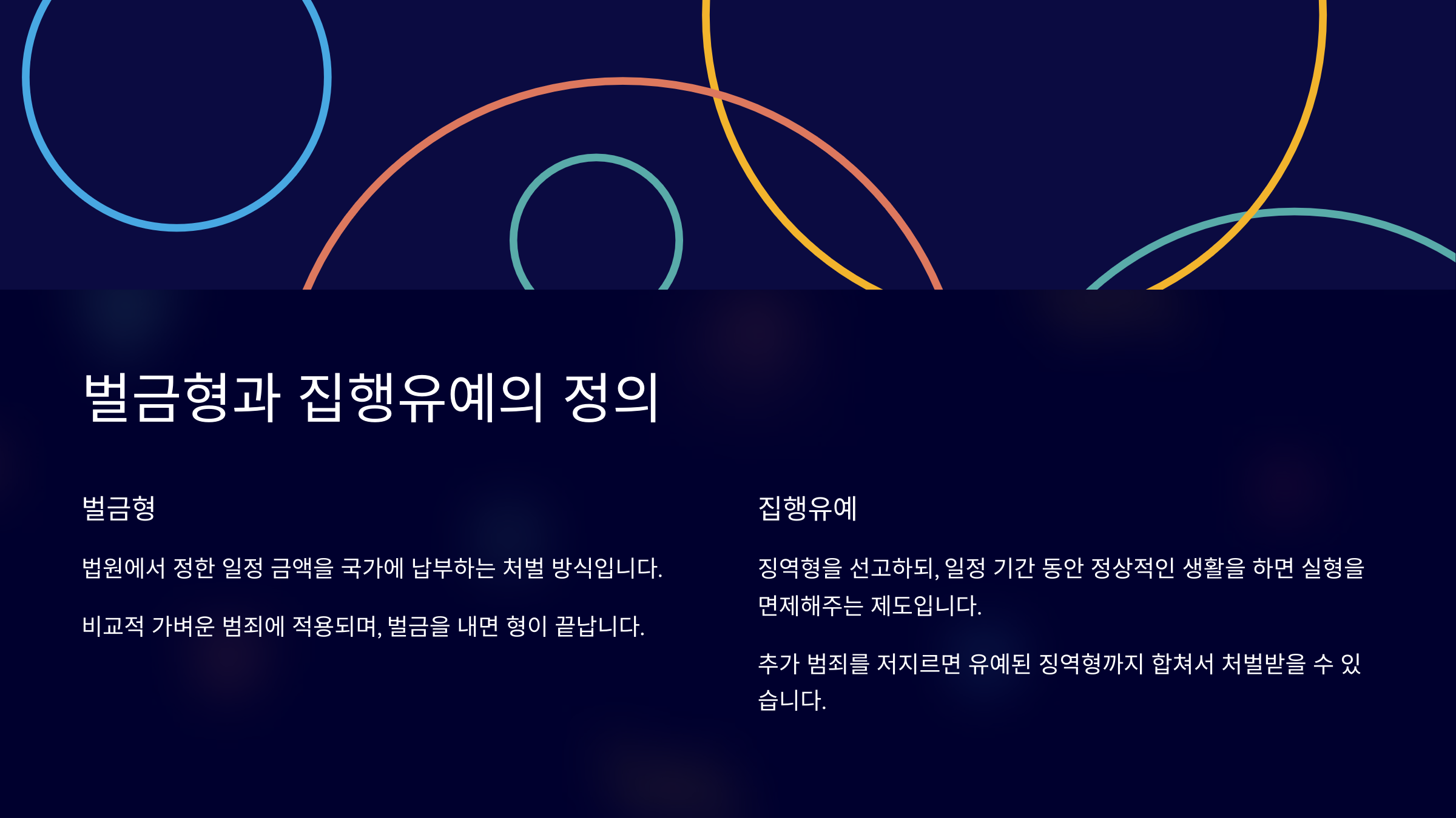 벌금형과 집행유예란?