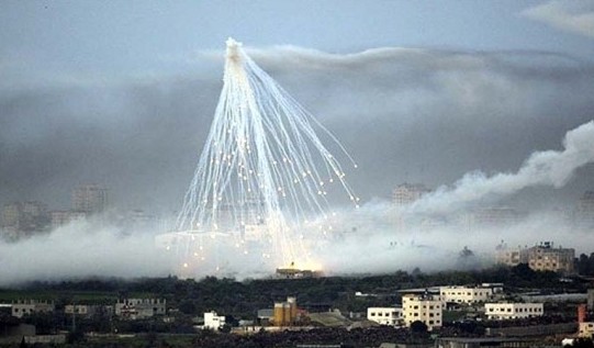 백린탄 폭파 모습