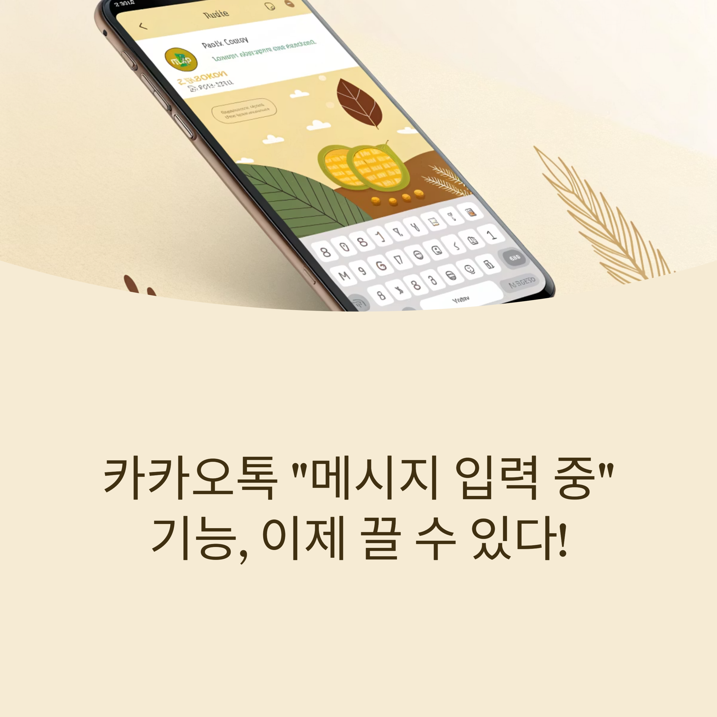 카카오톡 '메시지 입력 중' 표시, 꺼도 될까?