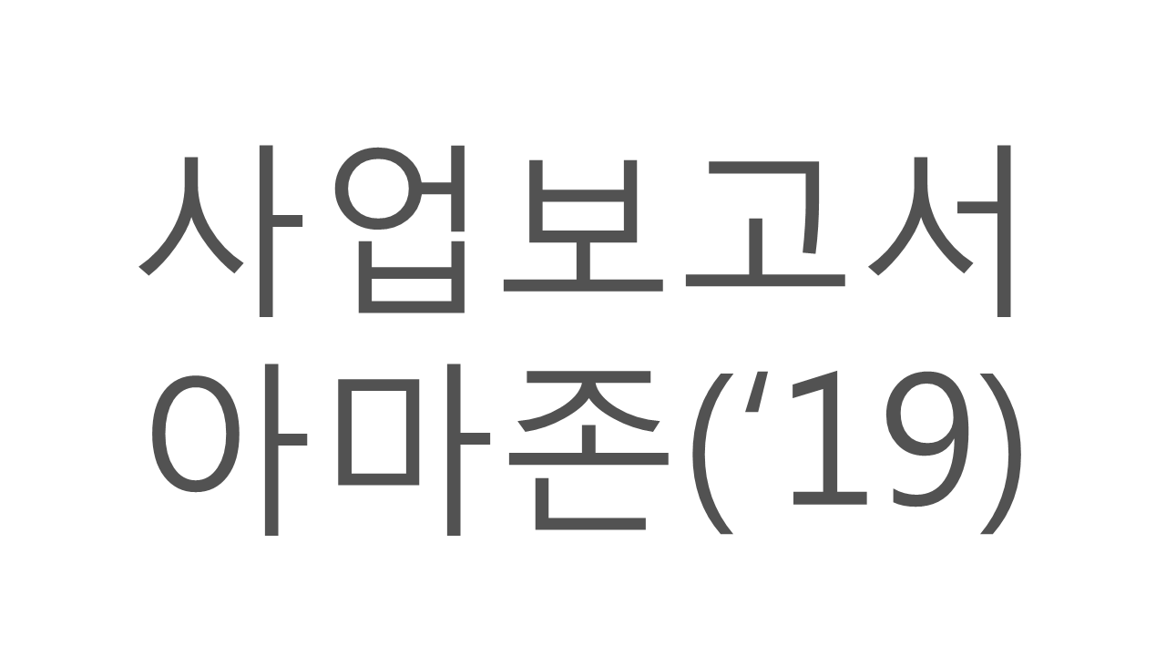  아마존 주식 주가 관련 사업보고서 읽어보기(2019년)