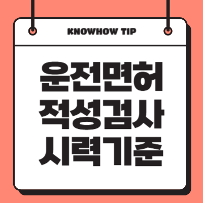 운전면허 적성검사 시력기준