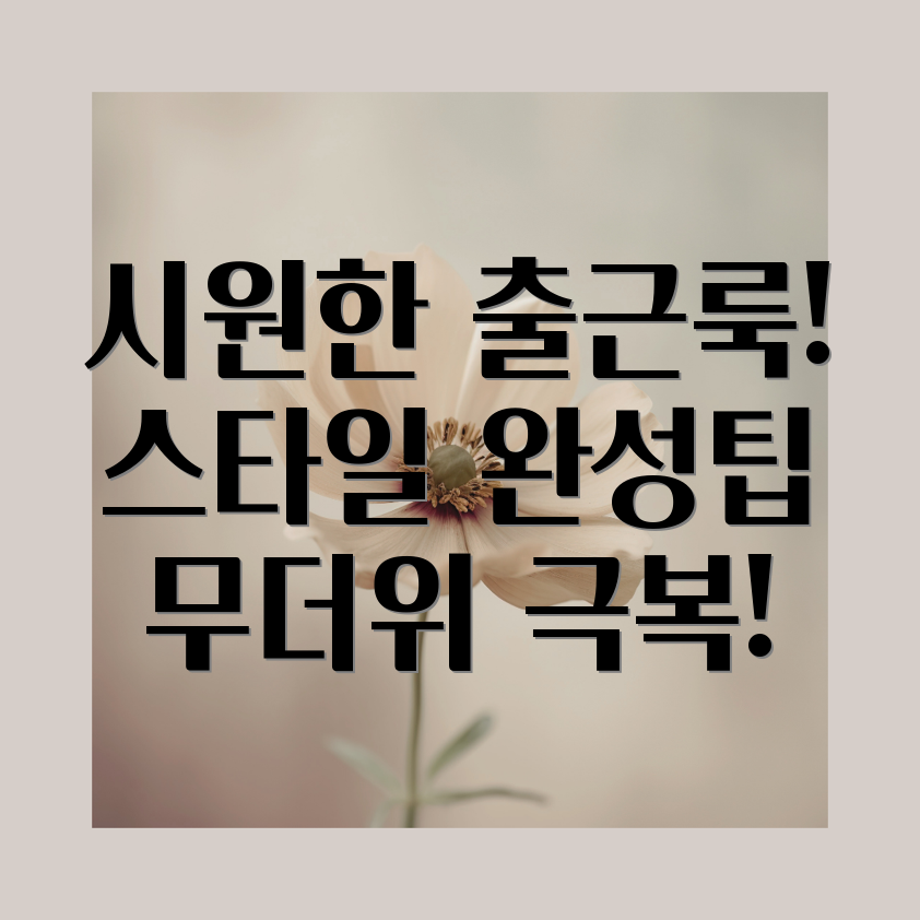 여름 출근룩