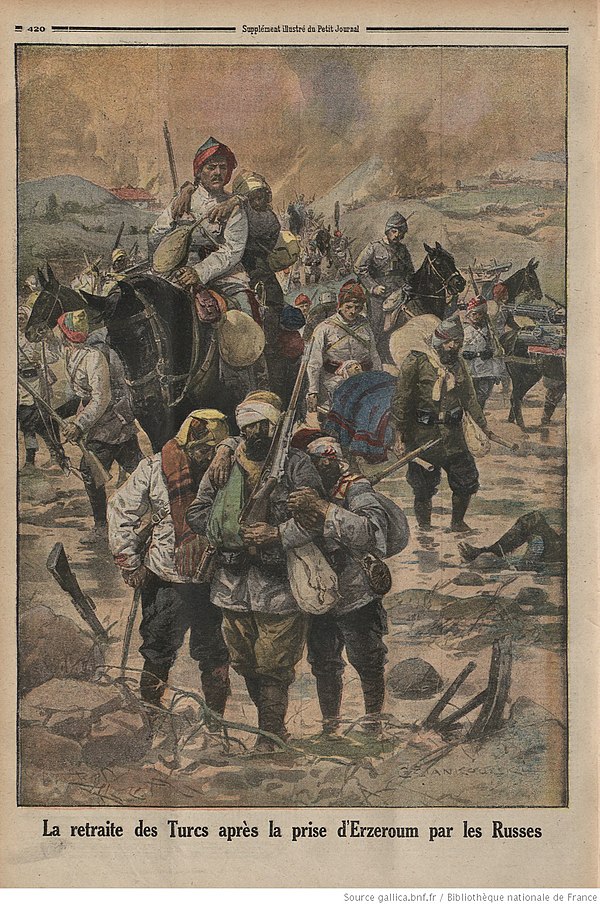 에르주름 전투에서 후퇴하는 오스만군