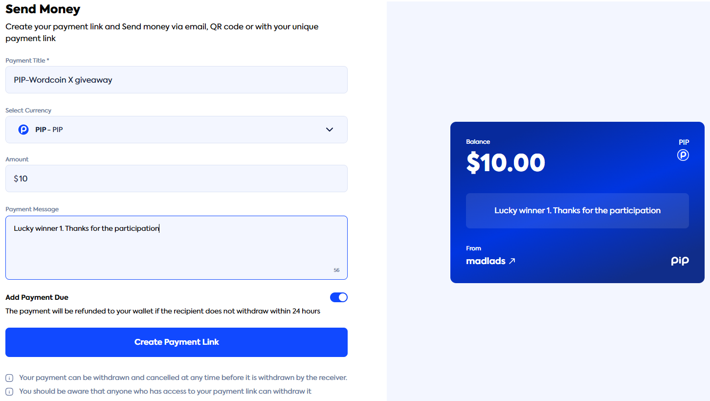 Payment link 생성 과정