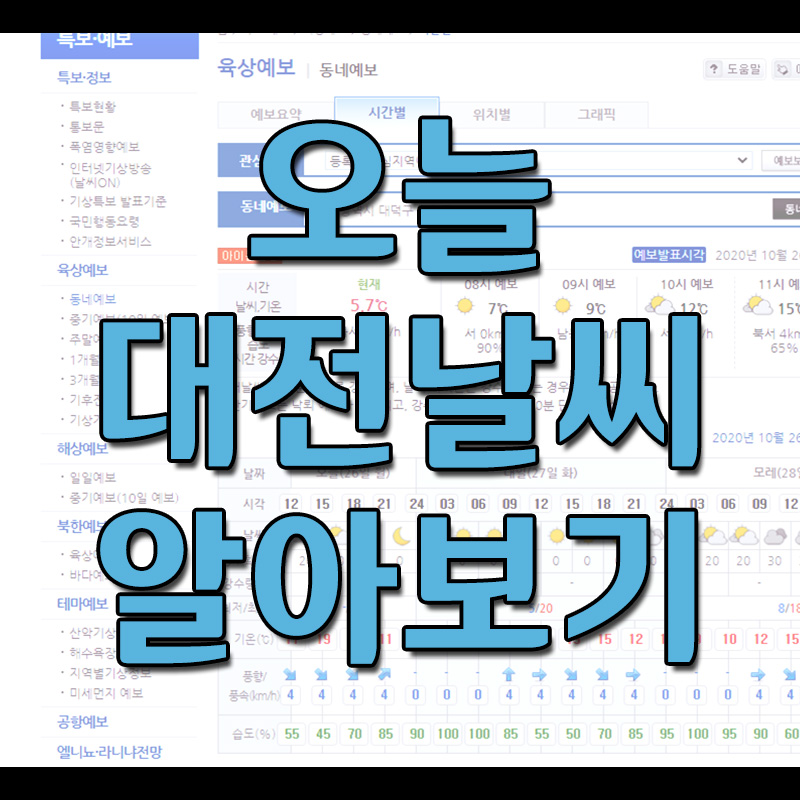  오늘 대전 날씨