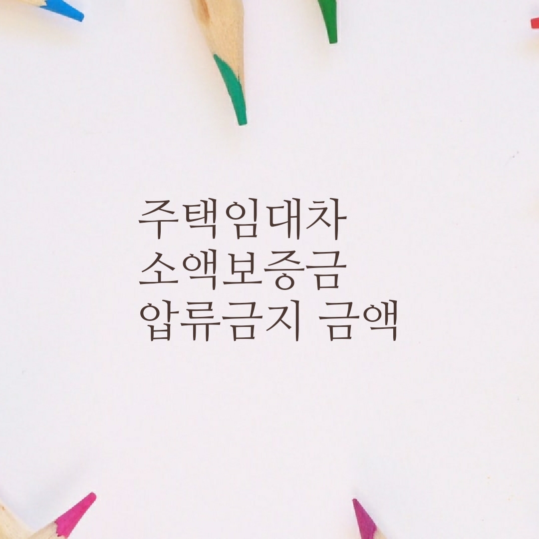  주택임대차 소액보증금 압류금지 금액