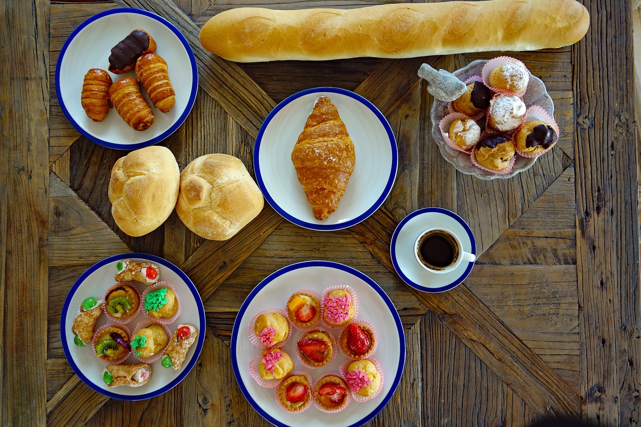 cake and coffee and dessert
