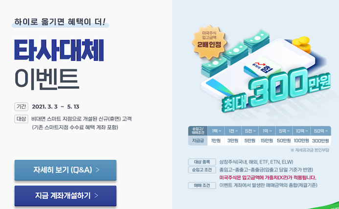 하이투자증권 추가 및 개설 이벤트 1