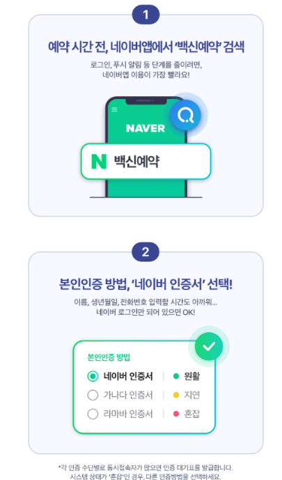 네이버 백신접종예약정리