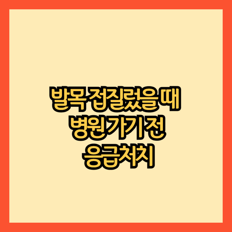 발목-접질렀을 때