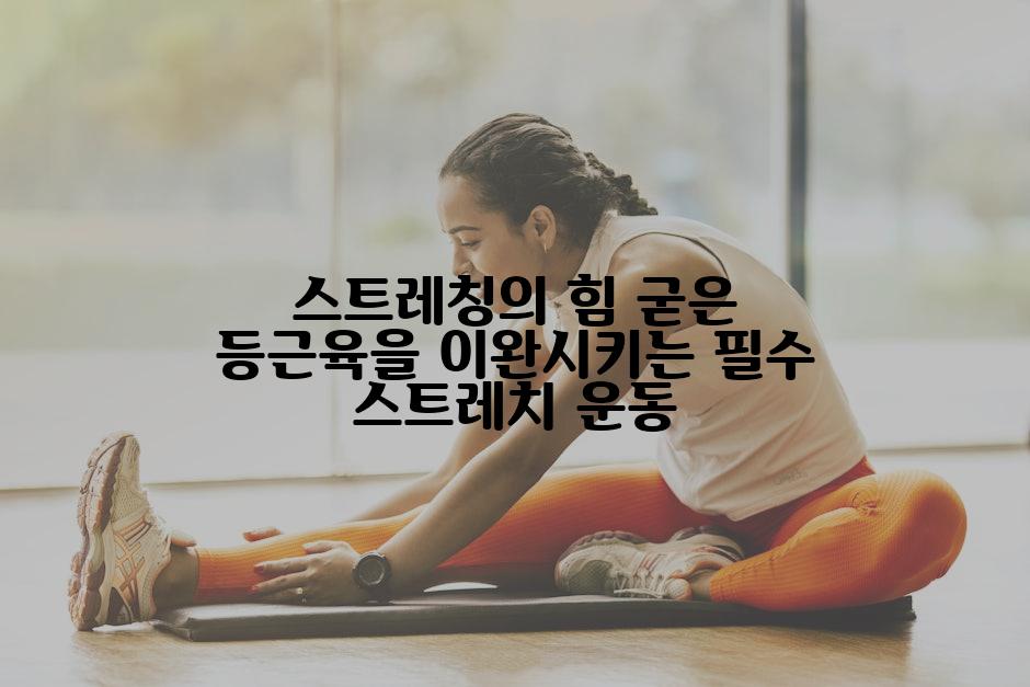 스트레칭의 힘 굳은 등근육을 이완시키는 필수 스트레치 운동