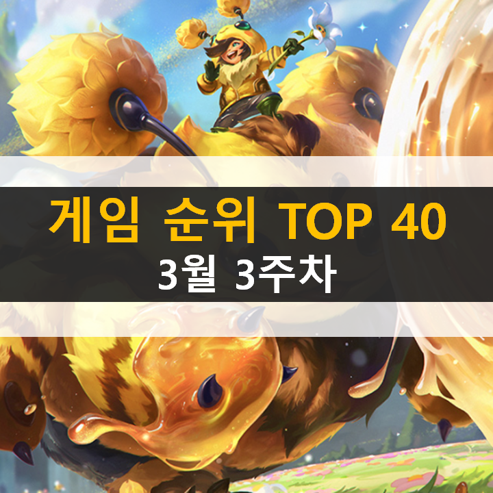  모바일, PC 온라인, 스팀 게임 순위 (2022년 3월 3주 차)