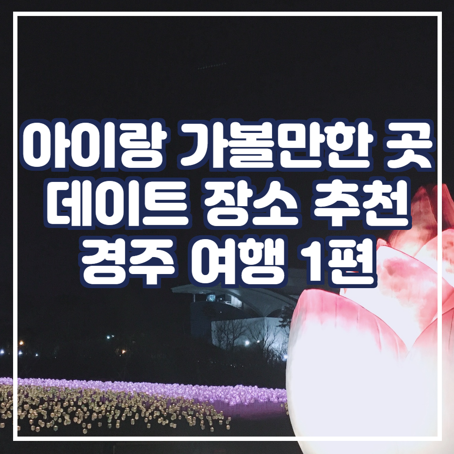  주말 아이랑 가족 나들이 & 데이트 코스 추천 [경주 빛누리정원 편]