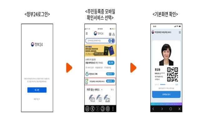 모바일 주민등록증 발급방법