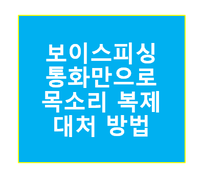 보이스피싱 목소리 통화만으로 복제