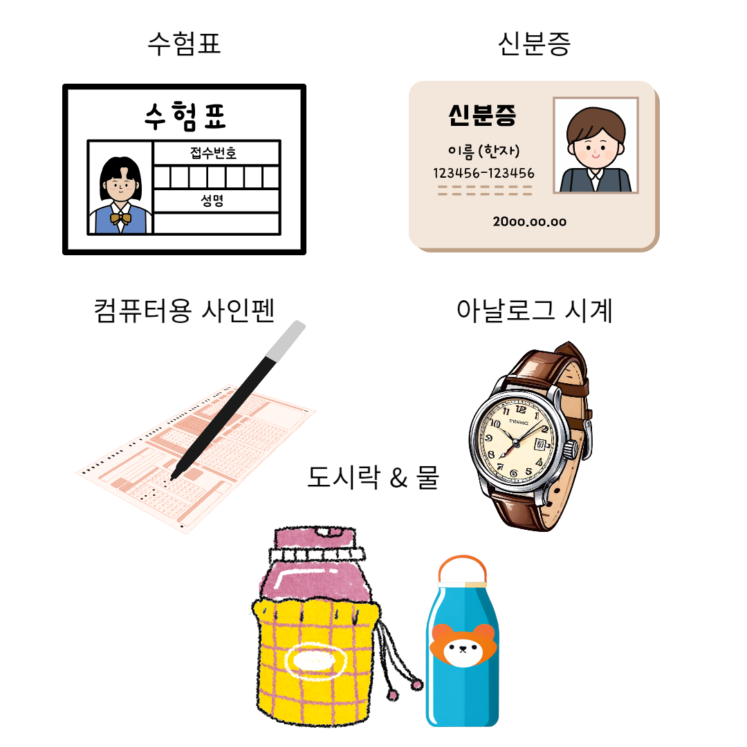 수능 준비물 및 수능시간표 유의사항 (반입금지 물품)