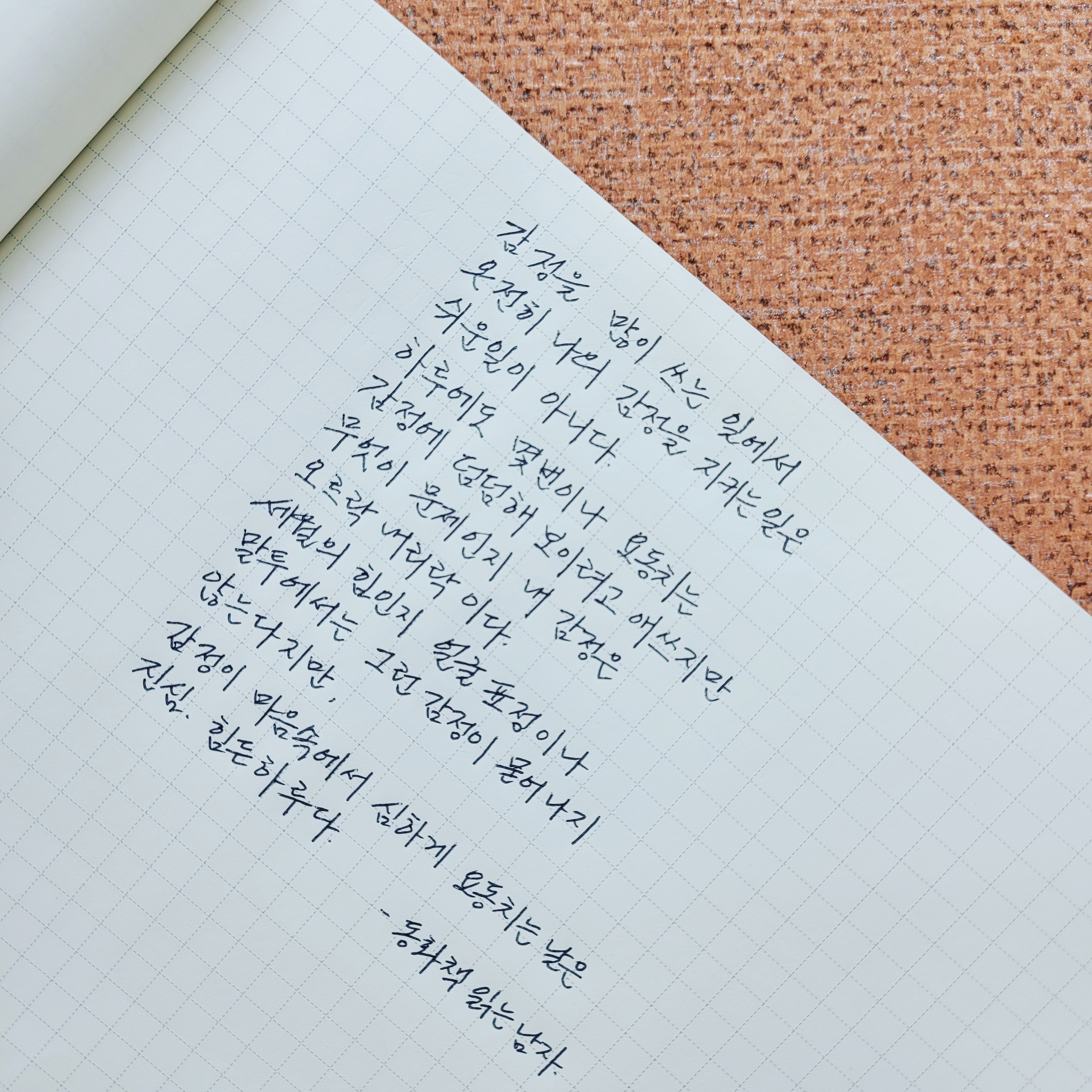  [손글씨로 보는 시선] "감정이 요동치는 상황에서도 마음의 평정을 유지하는 방법 : 일상에서의 감정 관리 전략"