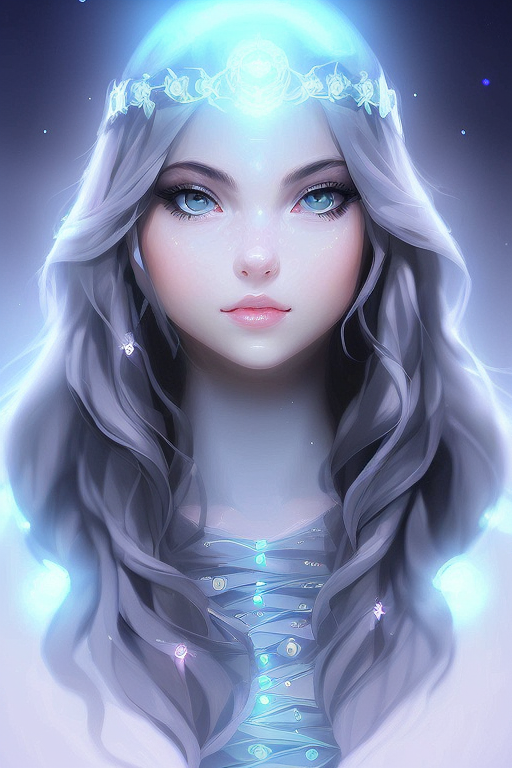 Portrait image of a young princess with Dream Haven filter applied