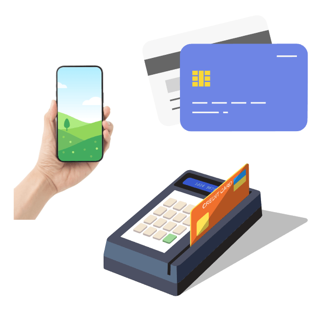 스마트폰과 신용카드 그리고 카드 단말기