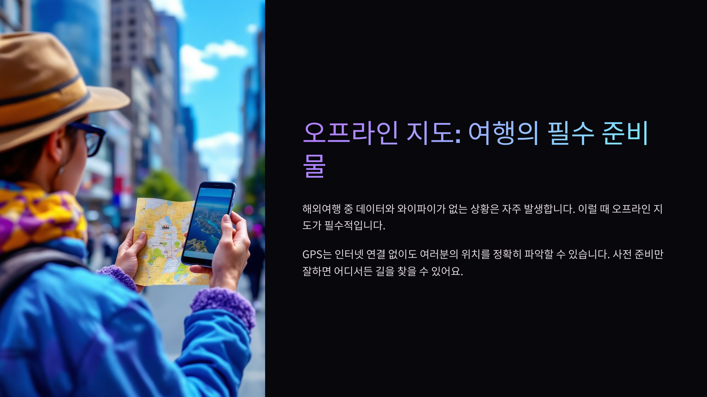 낯선 여행지에서 구글 없이 길 찾는 법 (오프라인 생존 기술)
