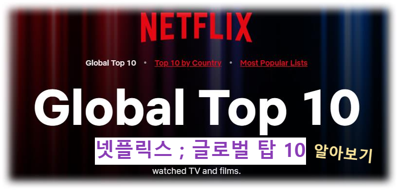 OTT over the top Netflix (넷플릭스) 넷플릭스 글로벌 탑 10 알아보기