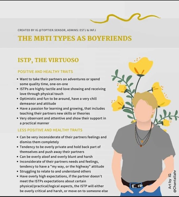 재미로 보는 MBTI - 성격유형별 남자친구 특성,ISTP