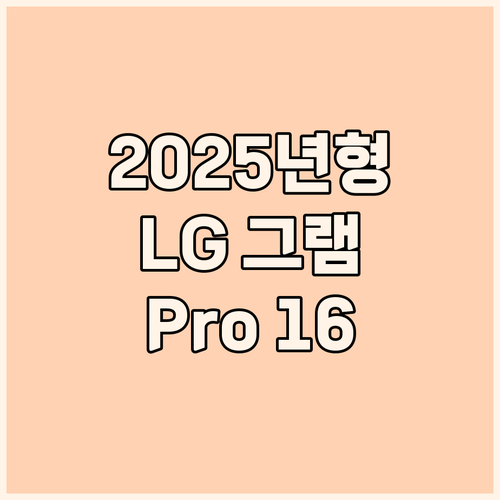 2025년형 LG 그램 Pro 16 