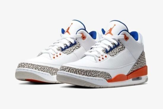  - '오렌지 코끼리 무늬' 조던 3 레트로 닉스 [Jordan 3 Retro Knicks]