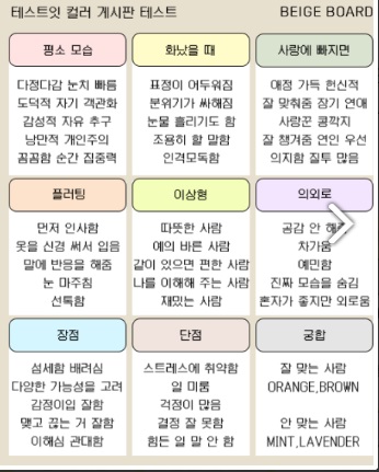 테스트잇-컬러-게시판-테스트-새로운-MBTI-매칭