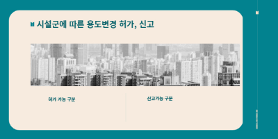 시설군에 따른 용도변경 허가, 신고