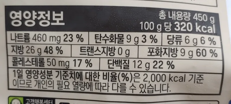 비비고-남도떡갈비-영양정보