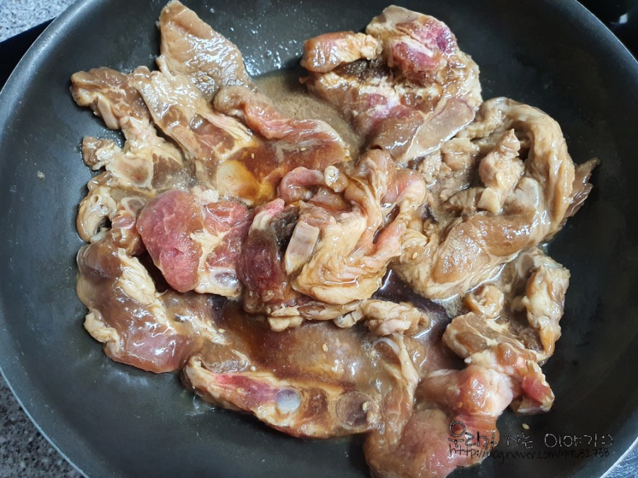 주성 고기 양념 돼지갈비 오늘의 저녁 반찬 18