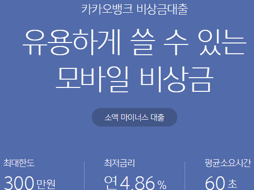 카카오뱅크 비상금대출