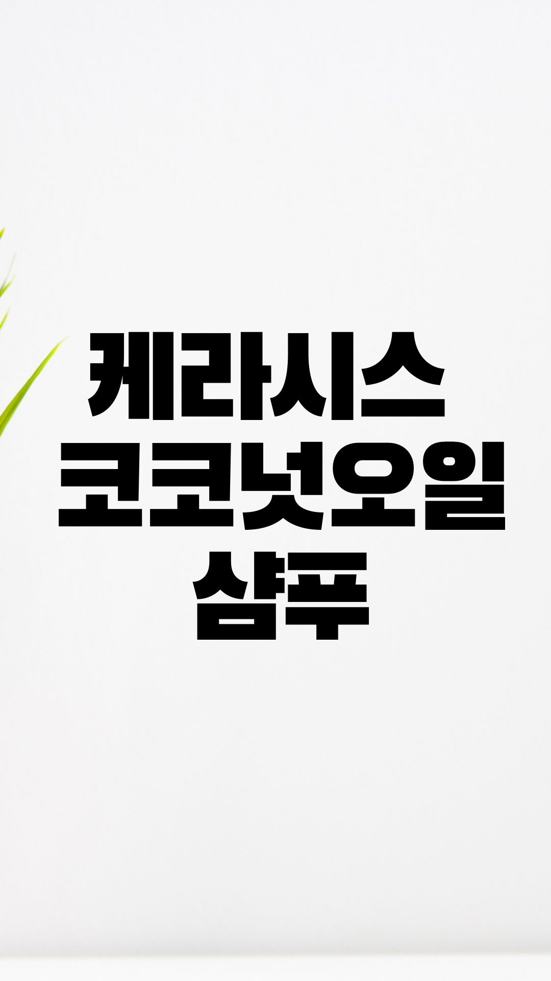  코코넛 오일이 들어간 케라시스 샴푸