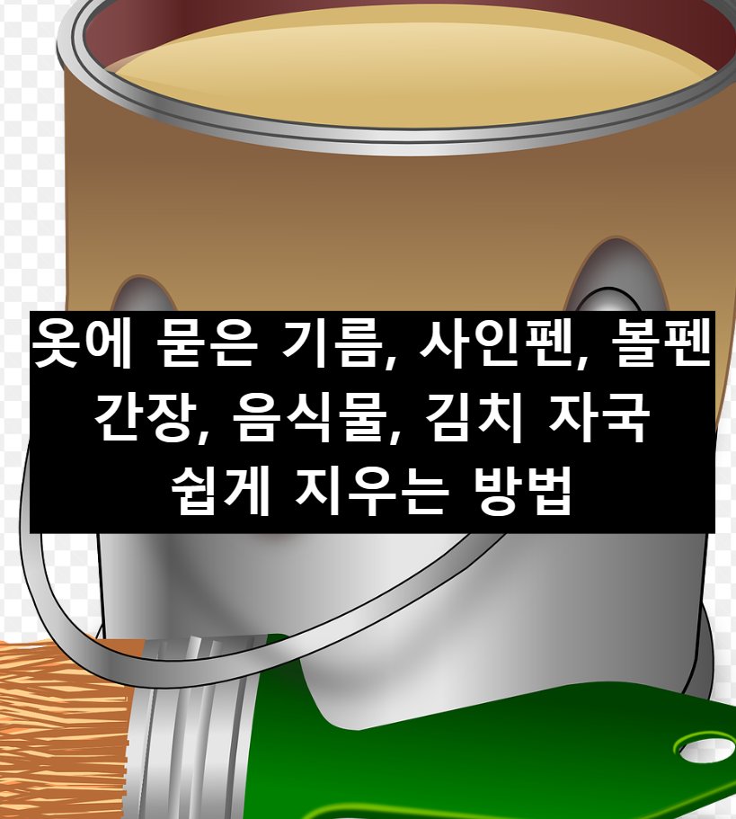  옷에 묻은 얼룩(기름,음식,페인트 등) 제거 총 정리