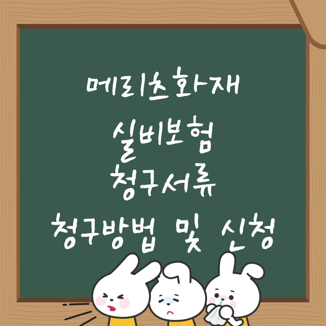  메리츠화재 실비보험 청구서류와 청구방법 신청까지 총정리