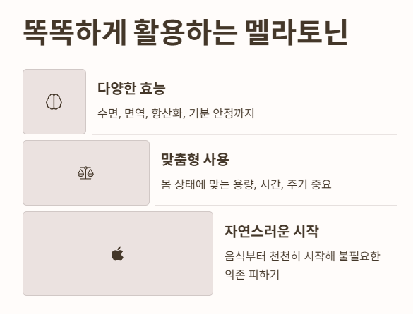 똑똑하게 활용하는 멜라토닌