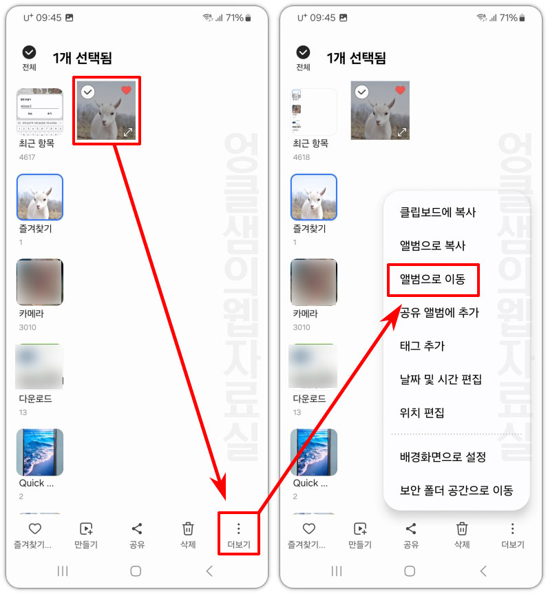 갤러리 앱 사진 이동