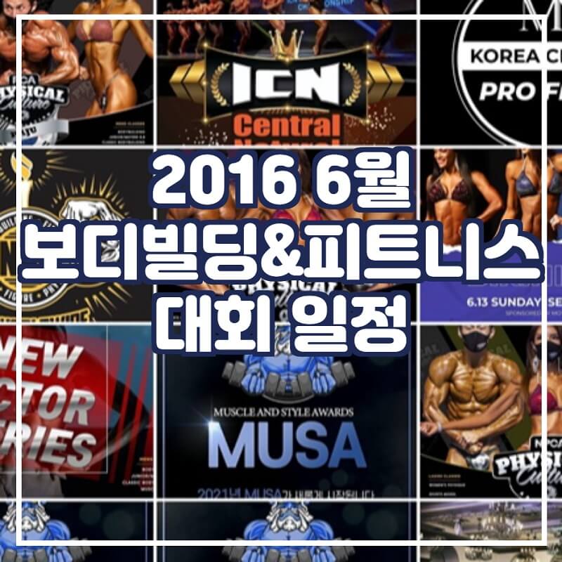  2021년 6월 보디빌딩&피트니스대회 일정