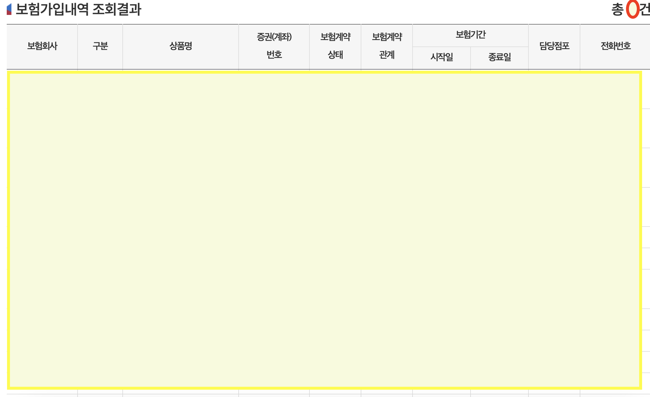 내보험찾아줌-보험가입결과-숨은보험금찾기