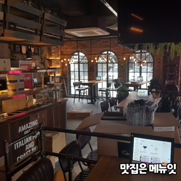  이태리양조장 광주수완점 요리주점 테이블오더 메뉴잇 설치사례