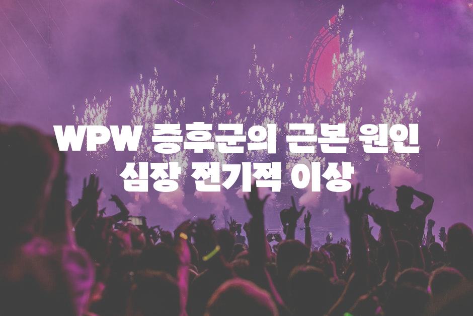 WPW 증후군의 근본 원인 심장 전기적 이상