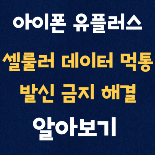 아이폰-유플러스-셀룰러-데이터-먹통-발신-금지-해결방법-알아보기