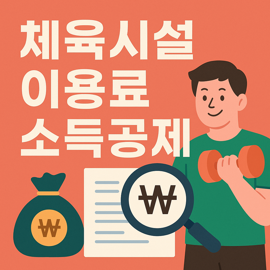 체육시설 이용료 소득공제신청 관련 이미지
