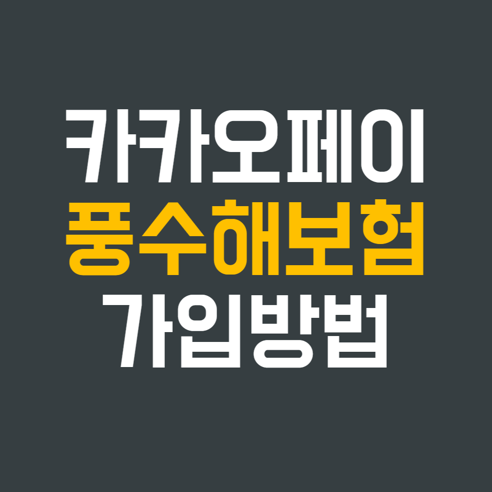  서울시 소상공인들을 위한 카카오페이 풍수해 보험 무료 신청 안