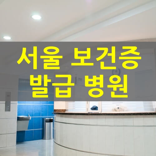 서울보건증-발급-병원-비용