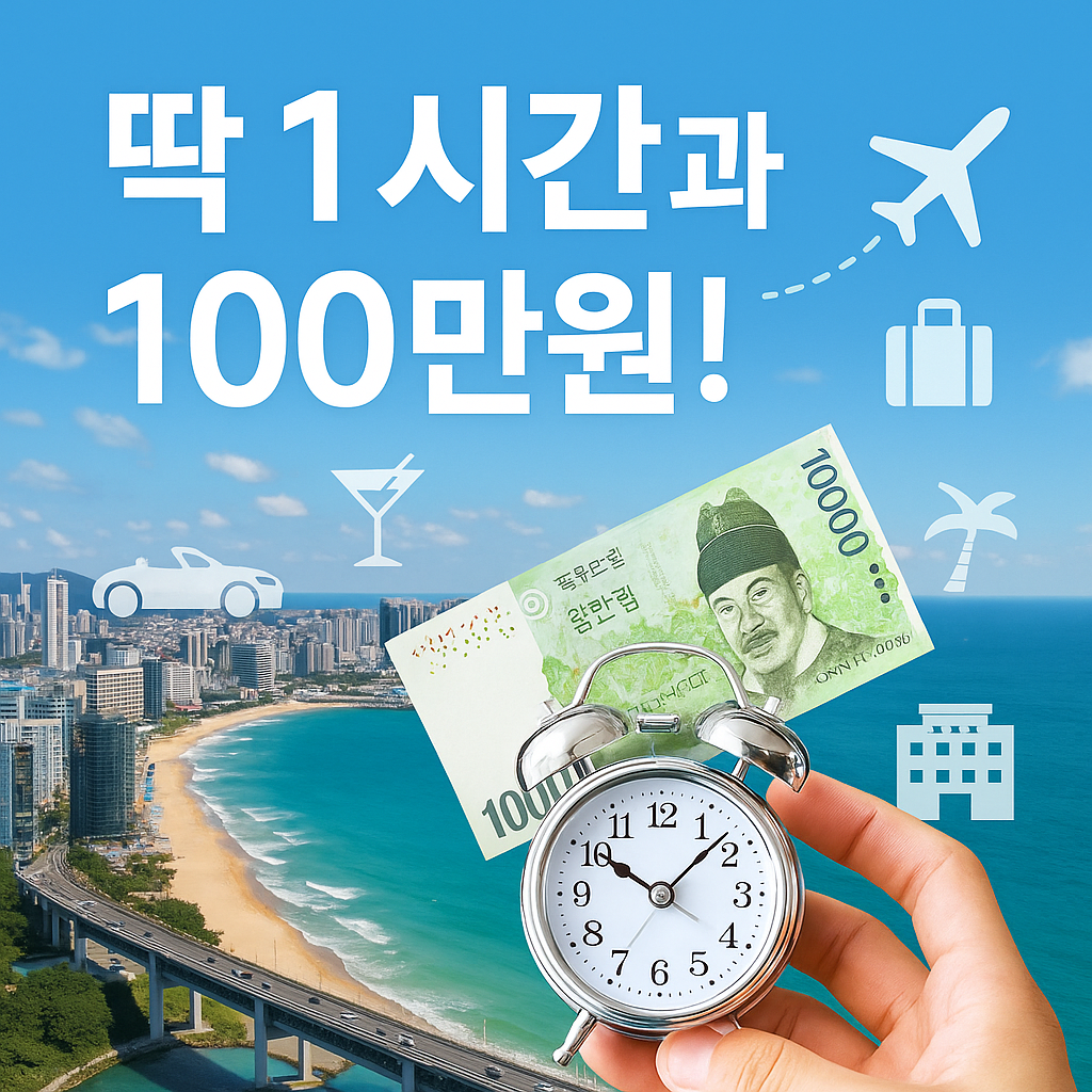 딱 1시간과 100만원! 당신이라면 어디로 떠나실 건가요?