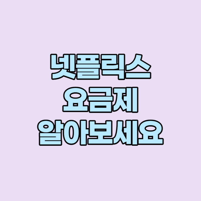 넷플릭스 요금제