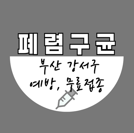 부산강서구폐렴구균무료예방접종